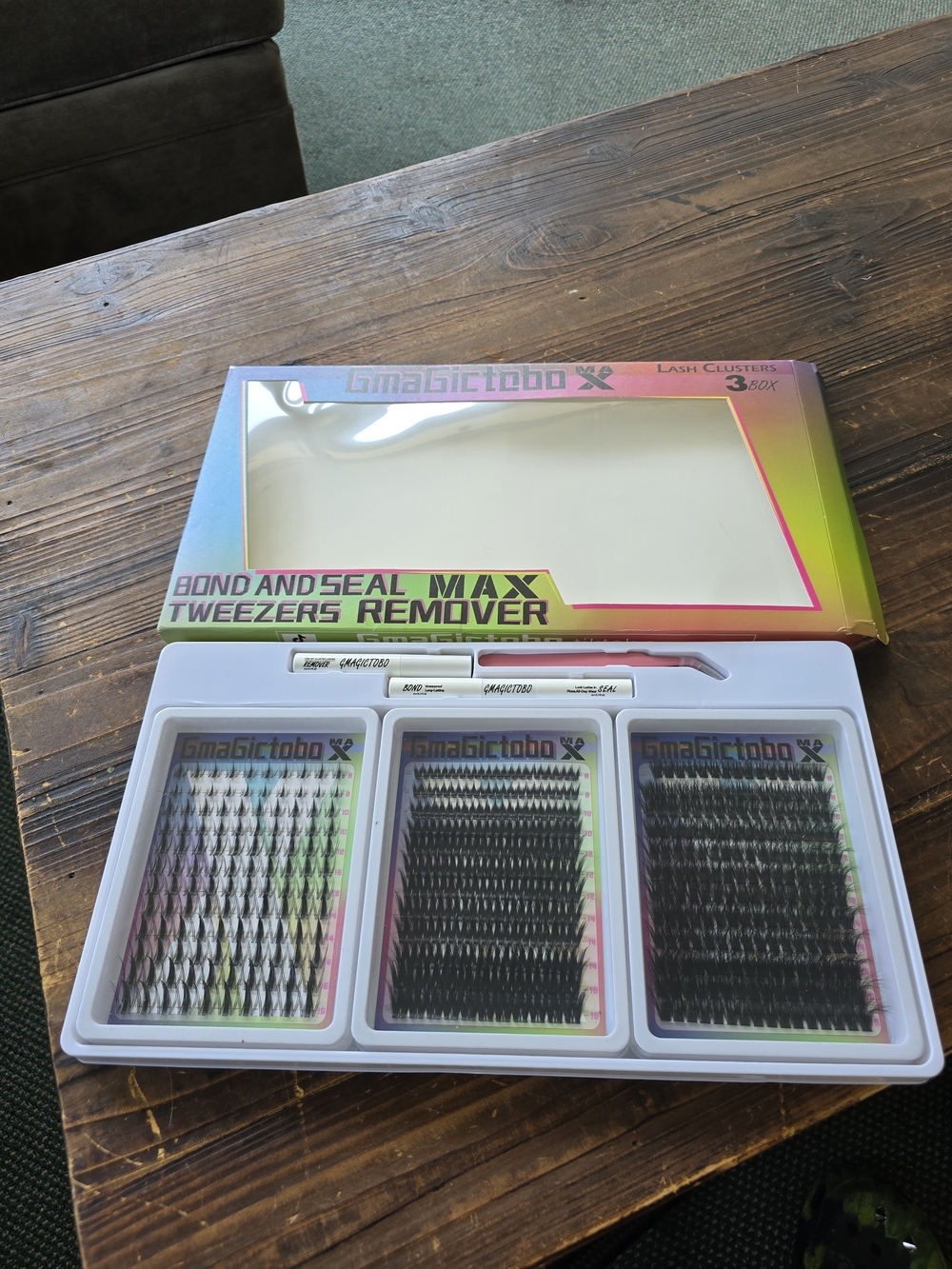 Lash Clusters 3-Tray Eyelash Extension Set - Black